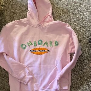 Pink Hoodie with Onboard Graphic